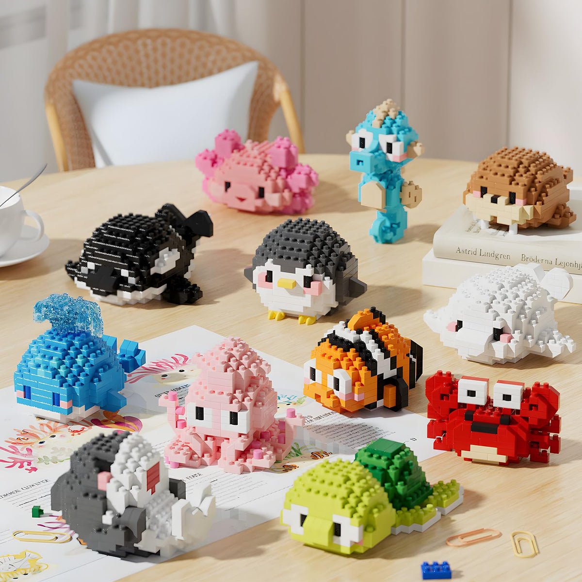 HJPLPXH clownfish block assembly inspires creativity and problem-solving during play.
