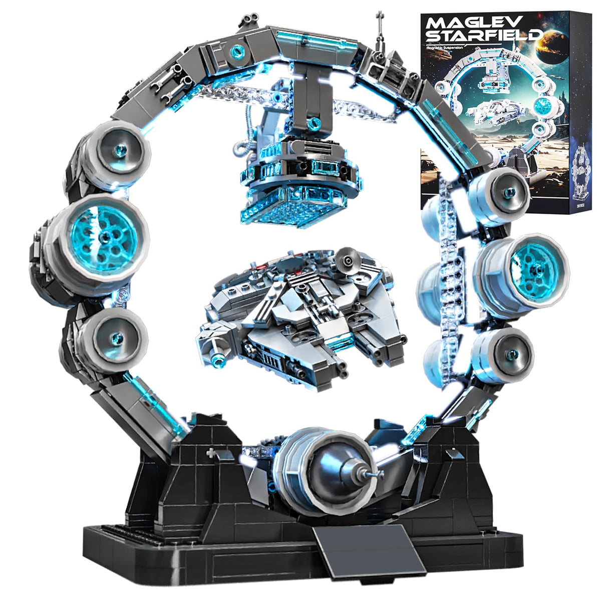 HJPLPXH Magnetic levitation orbital station floats as a striking desk display