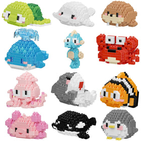 HJPLPXH marine animals pixel blocks 12-box set sparks imaginative play and fine motor skills.