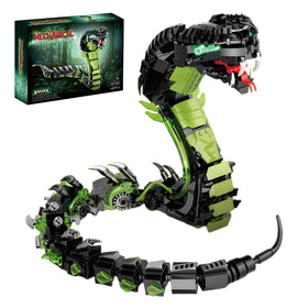 HJPLPXH mechanical cobra build set shown as a complete desk model for display and play