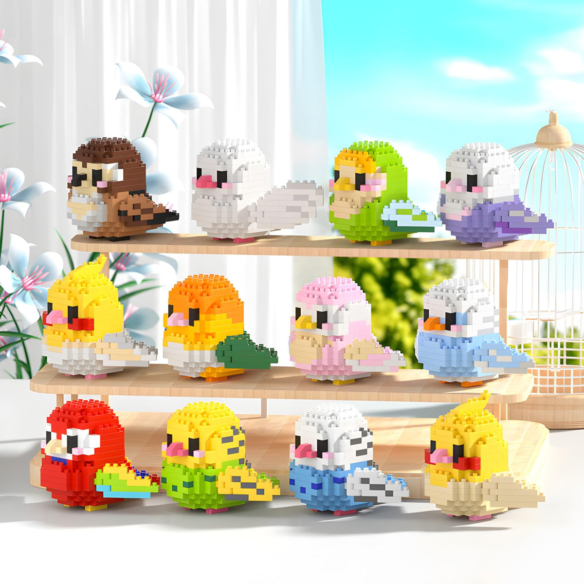 HJPLPXH parrots mini block gift box: perfect birthday surprise and ready to gift