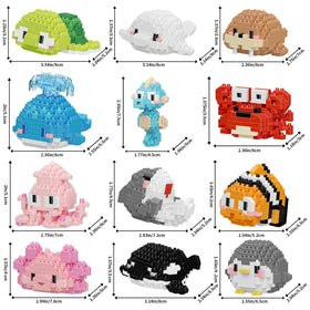 HJPLPXH walrus penguin sea turtle pixel models support color recognition during building.
