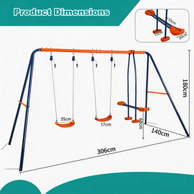 HLC two-seat swing and glider for shared outdoor play