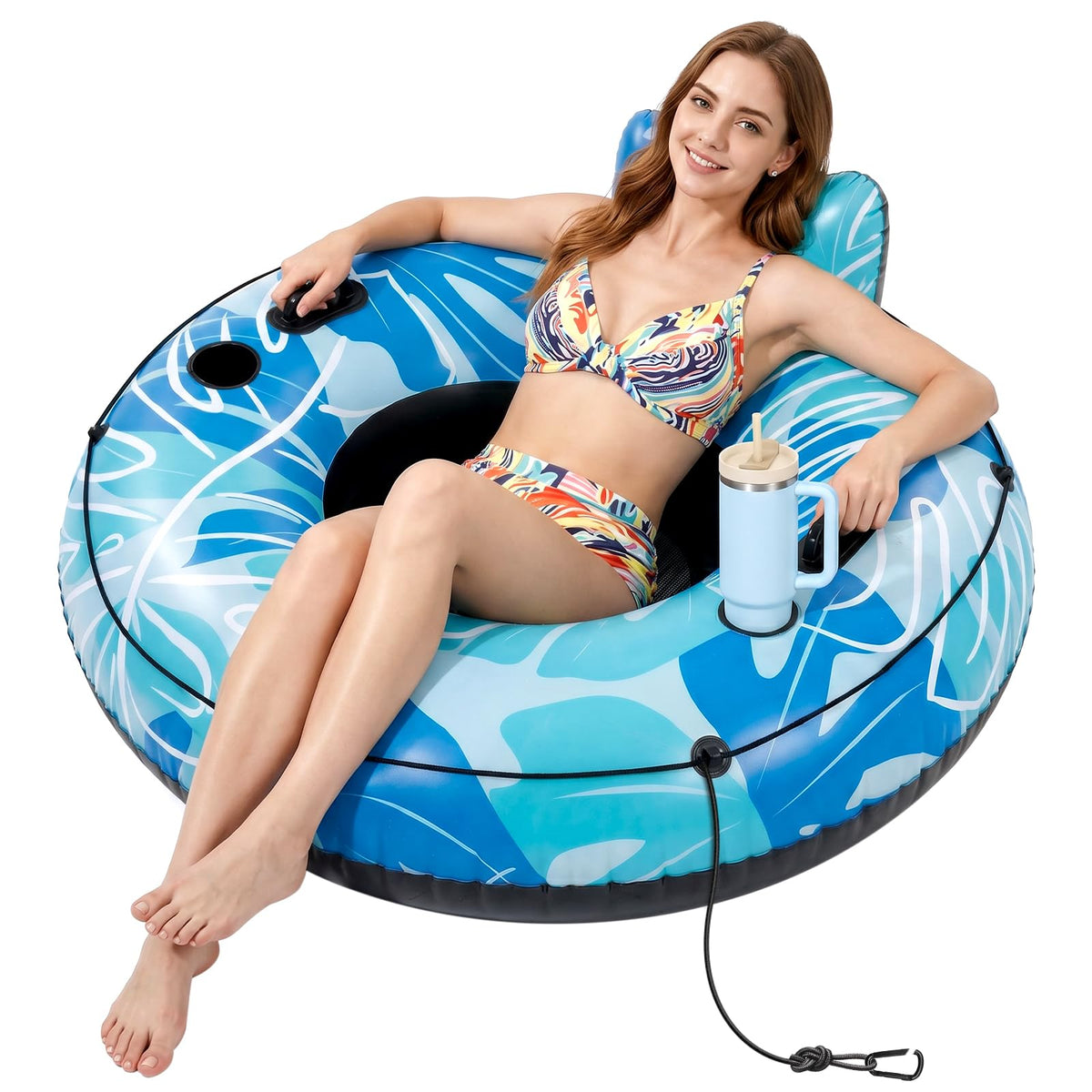 HLDIRECT 53-inch inflatable river tube for spacious adult flotation