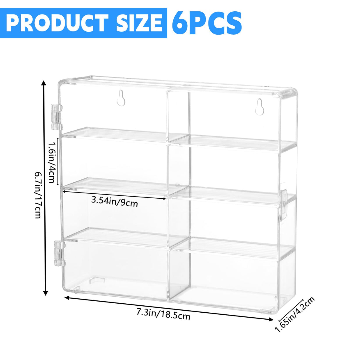 Hlimior 48-car capacity 1/64 diecast display with clear visibility
