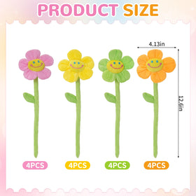 Hlimior bendable-stem plush sunflower for flexible curtain tiebacks