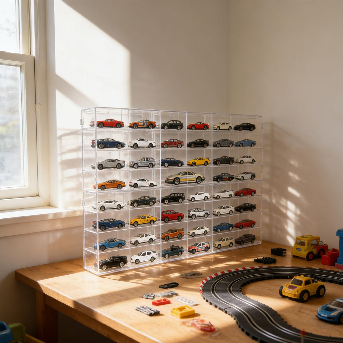 Hlimior diecast collection organizer ideal for hobby room