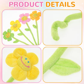 Hlimior smiley-face plush sunflower adds cheerful focal point