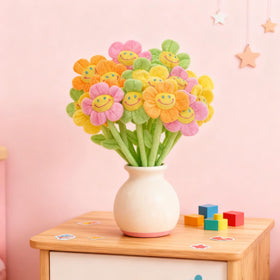 Hlimior decorative plush sunflowers enhancing desks or vases