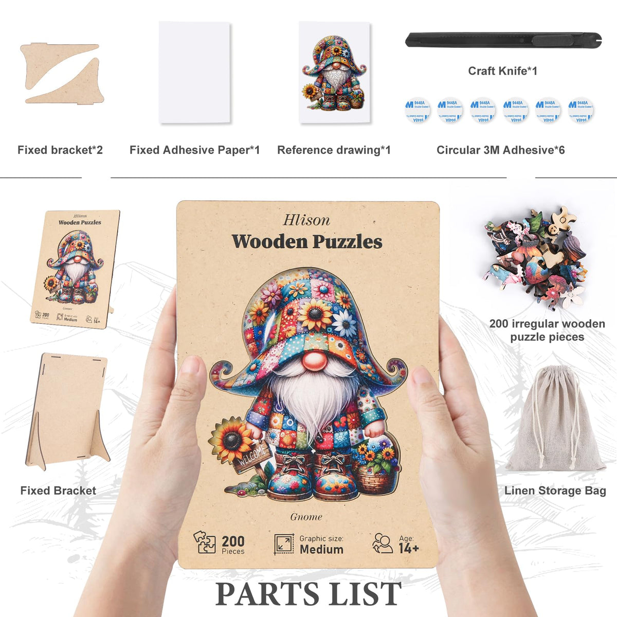 Hlison wooden puzzle gift ready packaging ideal for gifting to loved ones