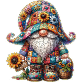 Hlison Gnome wooden puzzle with unique shape for engaging brain teasing fun
