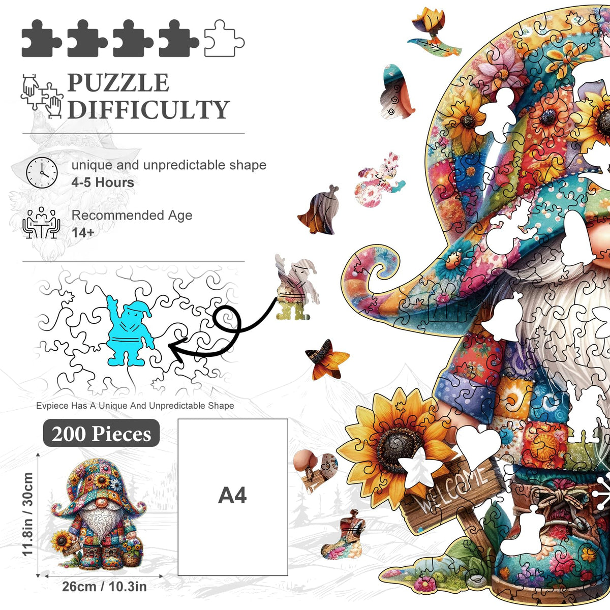 Hlison wooden puzzle comes in a sturdy wooden box packaging for safe storage