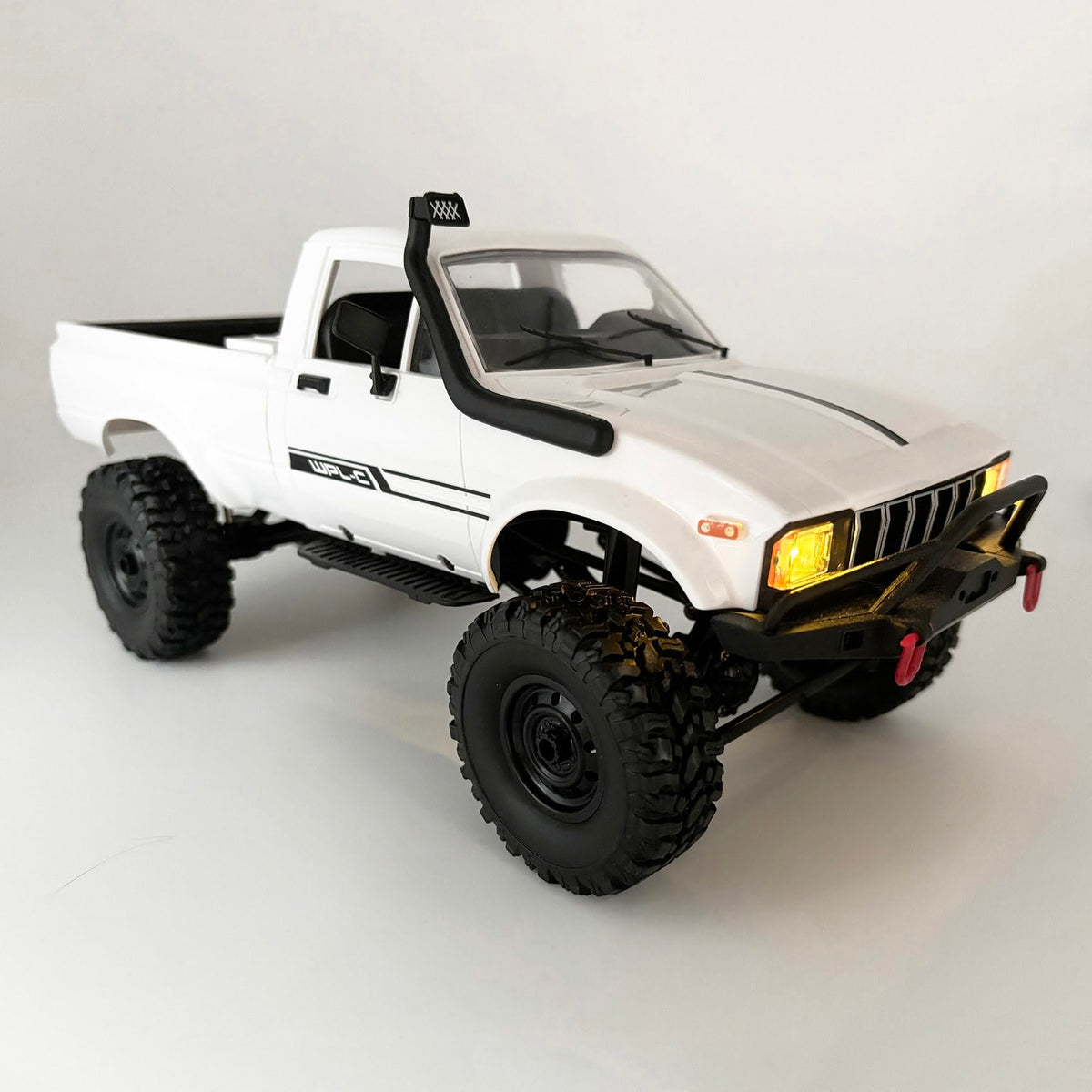 HLSFWDRIVE WPL C24-1 RC rock crawler front view for immersive off road feel