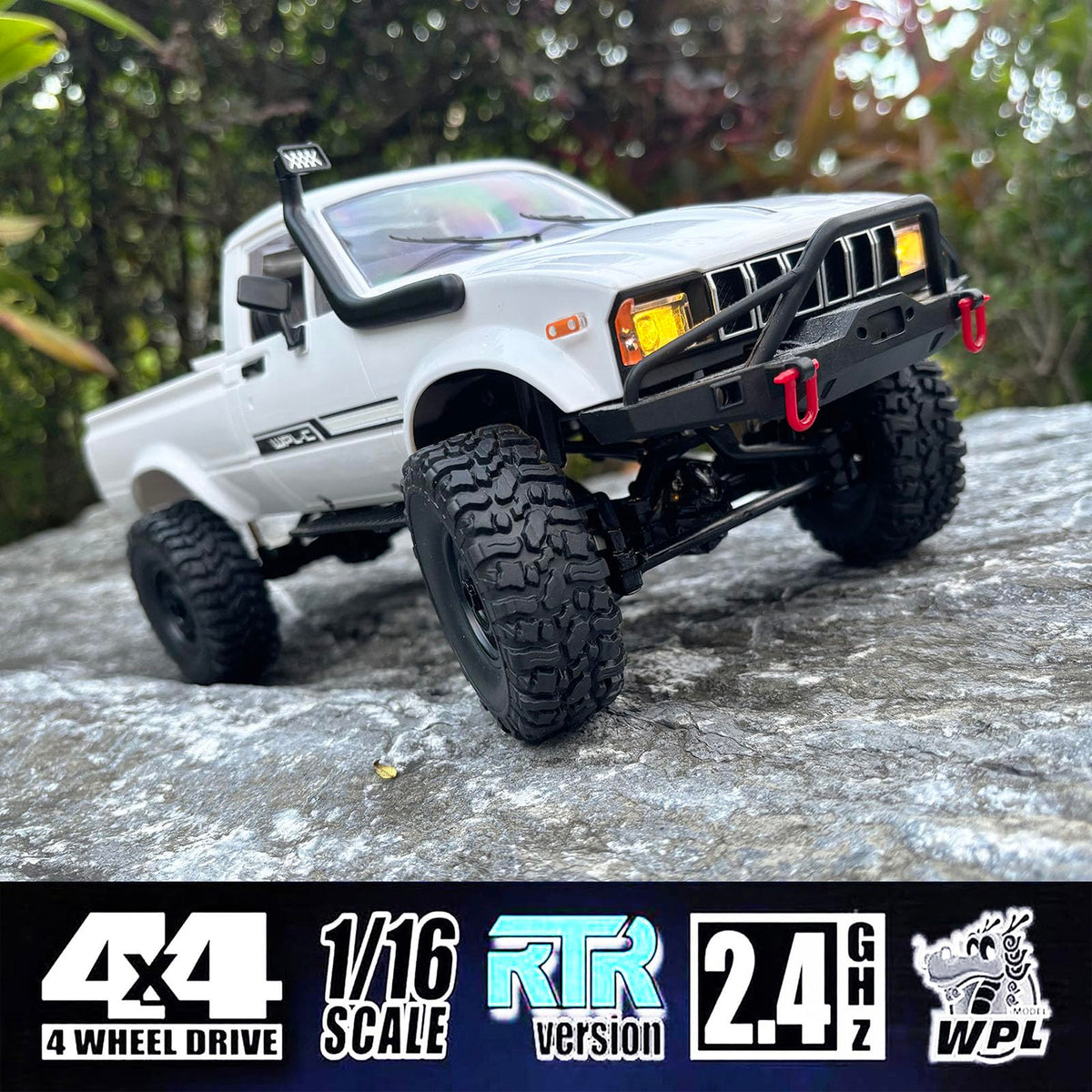 HLSFWDRIVE WPL C24-1 LED lights enable night driving and visibility