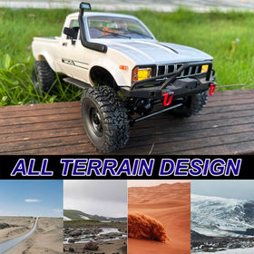 HLSFWDRIVE WPL C24-1 durable tires grip diverse terrains confidently