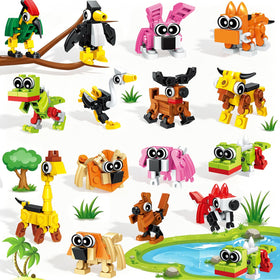 HLXGFCAI 20-pack animal building sets for easy party favors.