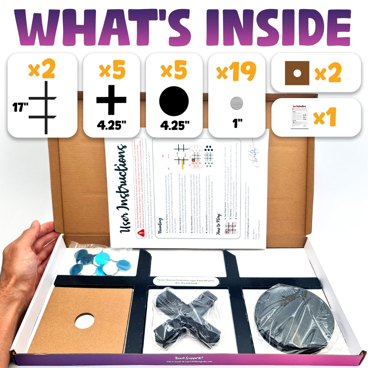 HMmagnets kids-playing-tac-toe on-wall interactive family activity