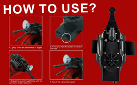 HNCSFW Spider Silk Launcher attachments enable surface adhesion and launching options.