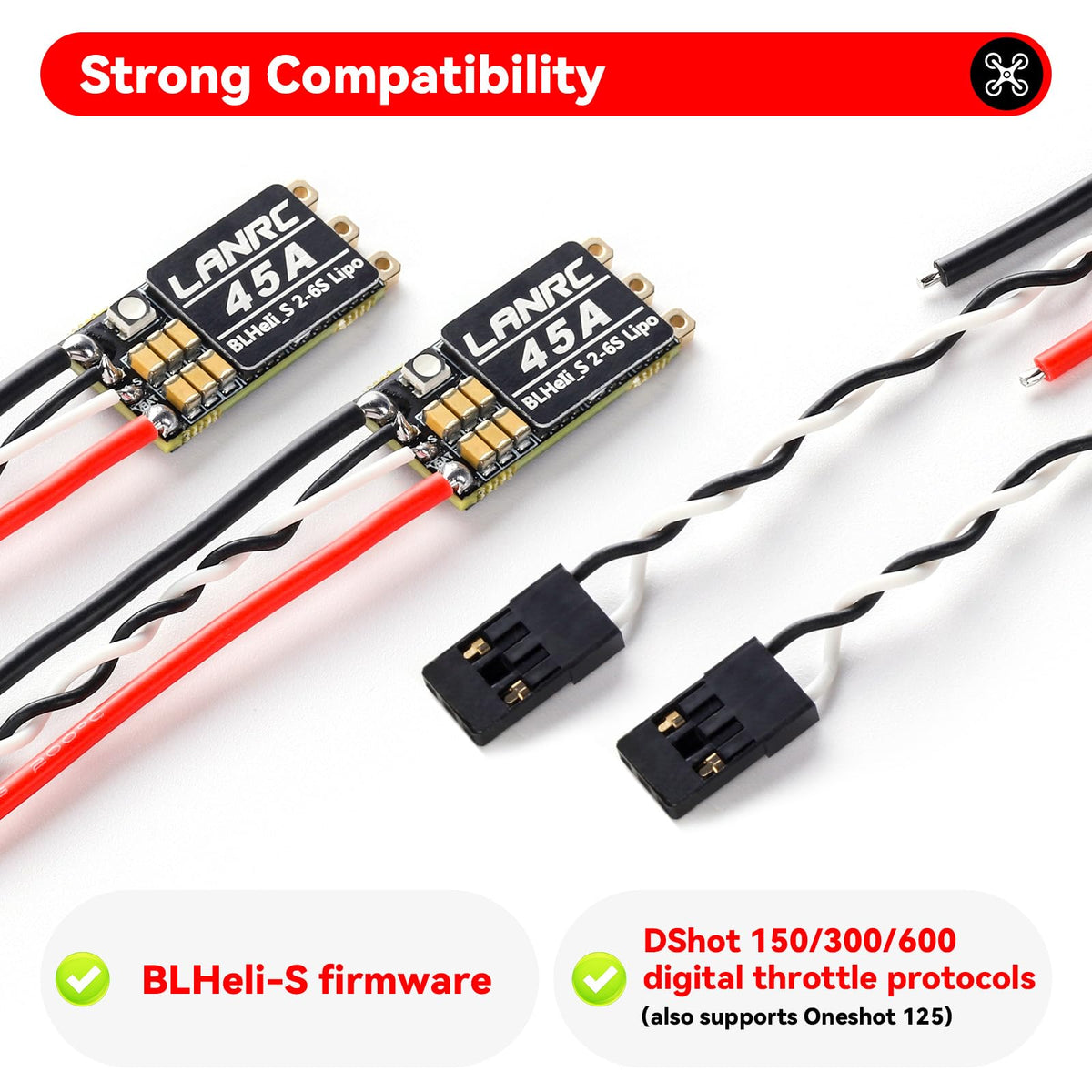 HNYYZL DShot/OneShot protocol support enables fast throttle response.