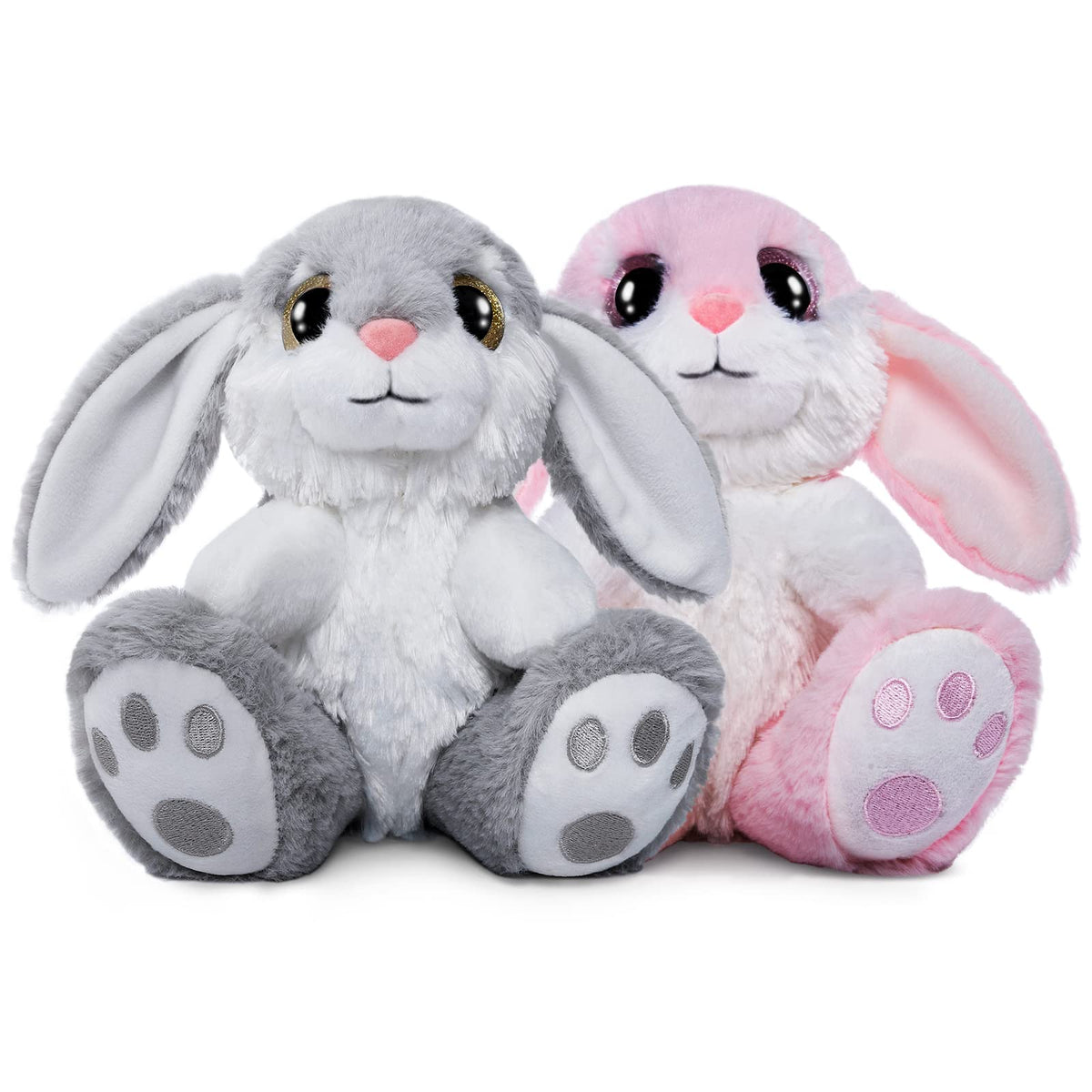 HO-EF 8.5-inch bunny stuffed animal, front view, a cozy bedtime companion.