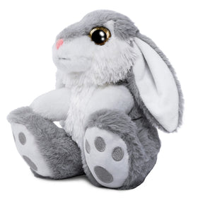 HO-EF pink-grey bunny plush texture, soft and cuddle-worthy for calm moments.