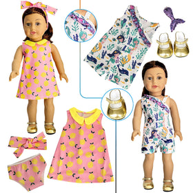 HOAKWA 18-inch doll wardrobe sets simplify pretend fashion play for kids
