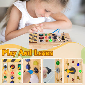 Hoarosall busy board travel-friendly design supports quiet, focused play during trips.