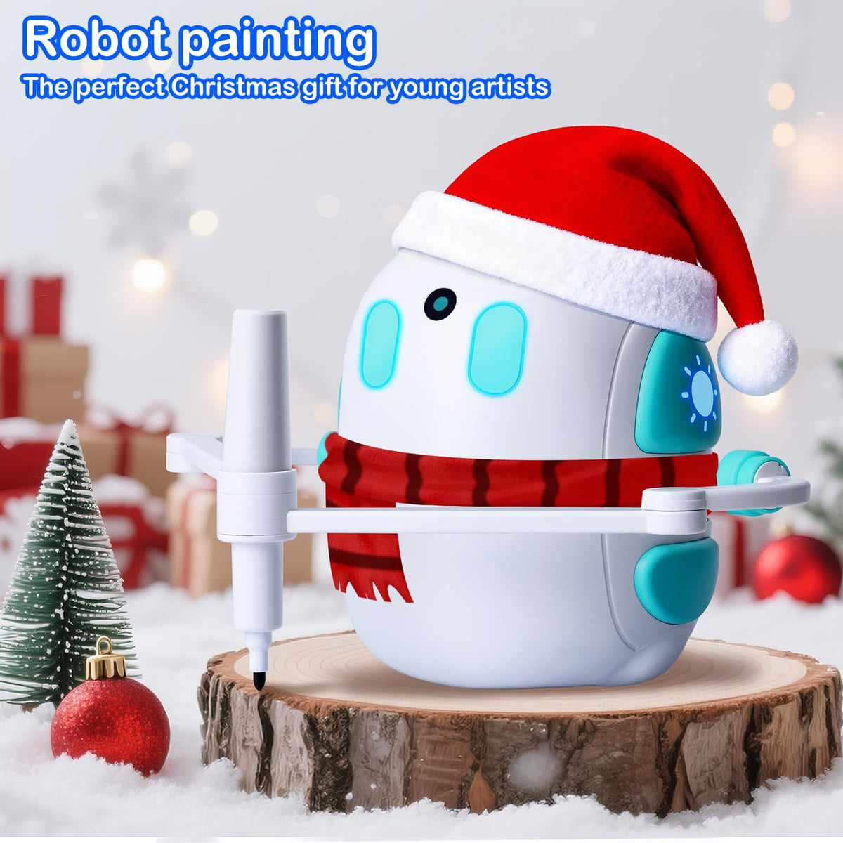 Hoarosall drawing robot warm-voice instructor enhances painting sessions.