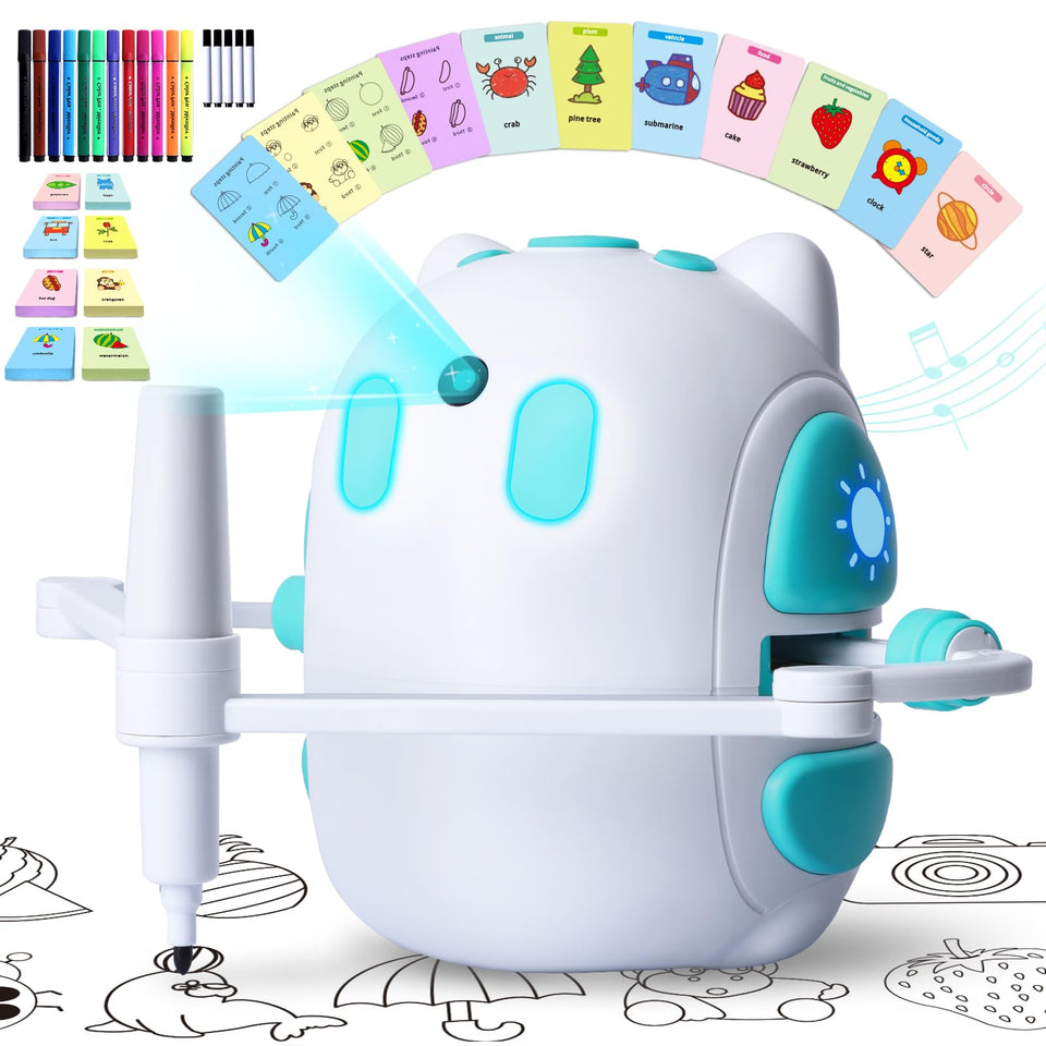 Hoarosall Drawing Robot with 150 cards supports imaginative art and learning.