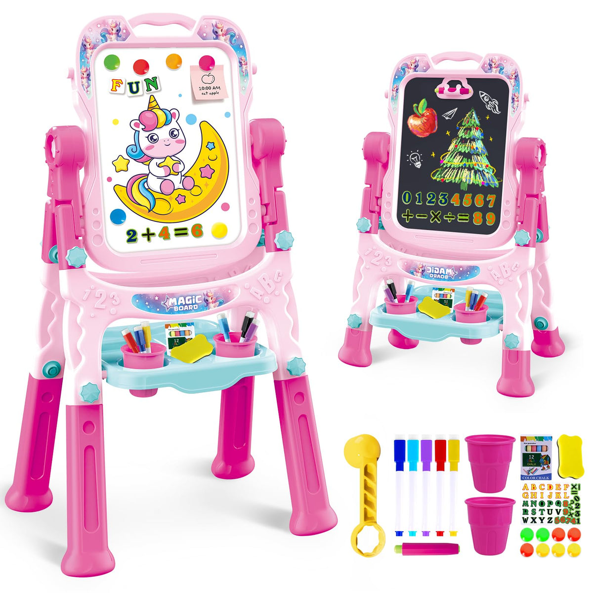 Gift-ready Hoarosall easel pink packaging for young artists