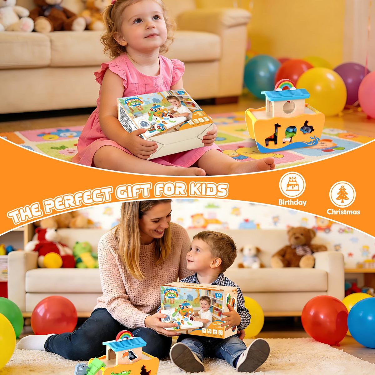 Hoarosall Noah's Ark bilingual storybook supports dual-language learning at home.