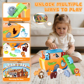 Hoarosall Noah's Ark removable ladder for pretend boarding and fine motor play.