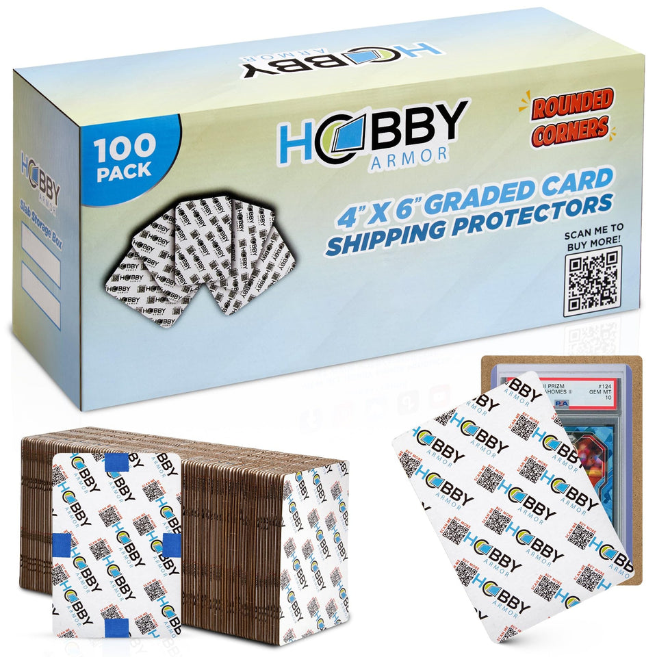 Hobby Armor 4x6 shipping protector with rounded corners guards graded cards during transit