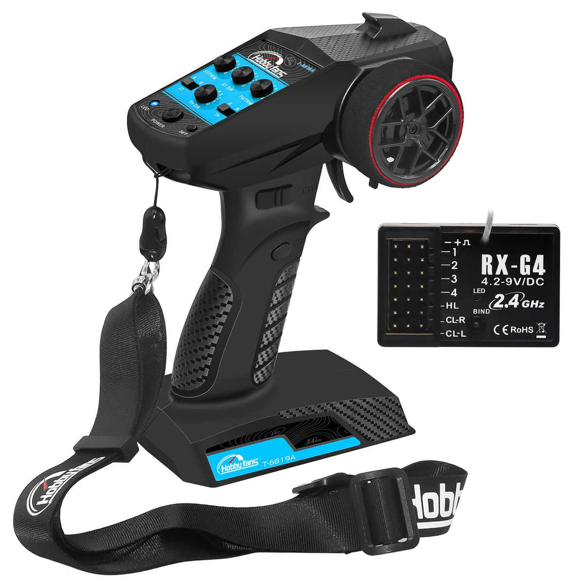 Hobby Fans RC transmitter with 2.4G anti-jamming for smooth control