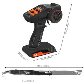 Hobby Fans RC transmitter showing mixing control for steering and throttle.