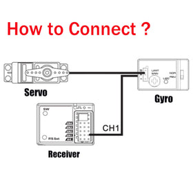 Hobbymall RC gyro module side profile highlights slim, easy-to-install design