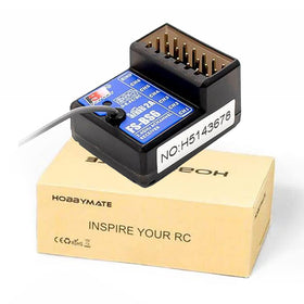 HOBBYMATE FS-BS6 receiver with gyro stabilization for smoother RC car control.