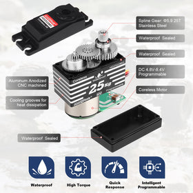 HobbyPark 180-degree programmable servo for precise steering control.
