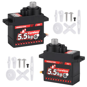 Front view of HobbyPark 2-pack waterproof servo highlighting sturdy housing for precise steering.