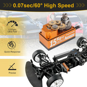 HobbyPark all-metal gear with dual bearings ensures smooth rotation