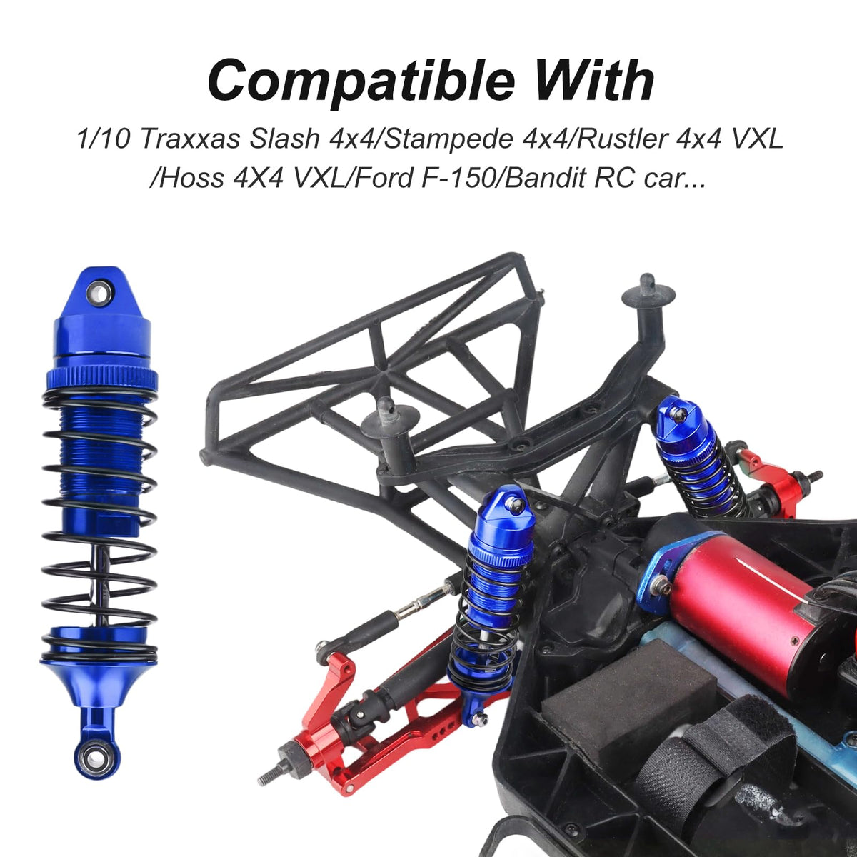 HobbyPark four pack aluminum shocks for Traxxas upgrades