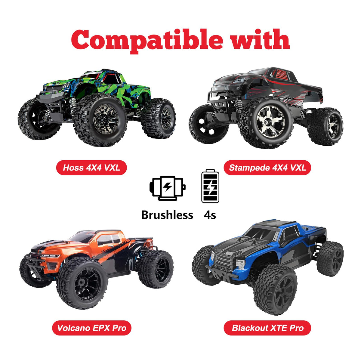 HobbyPark all-terrain tread RC tires provide reliable traction on diverse surfaces.