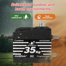 HobbyPark coreless metal gears servo showcasing durable internal gears for RC projects