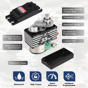 HobbyPark coreless motor servo delivering efficient power and quick response.