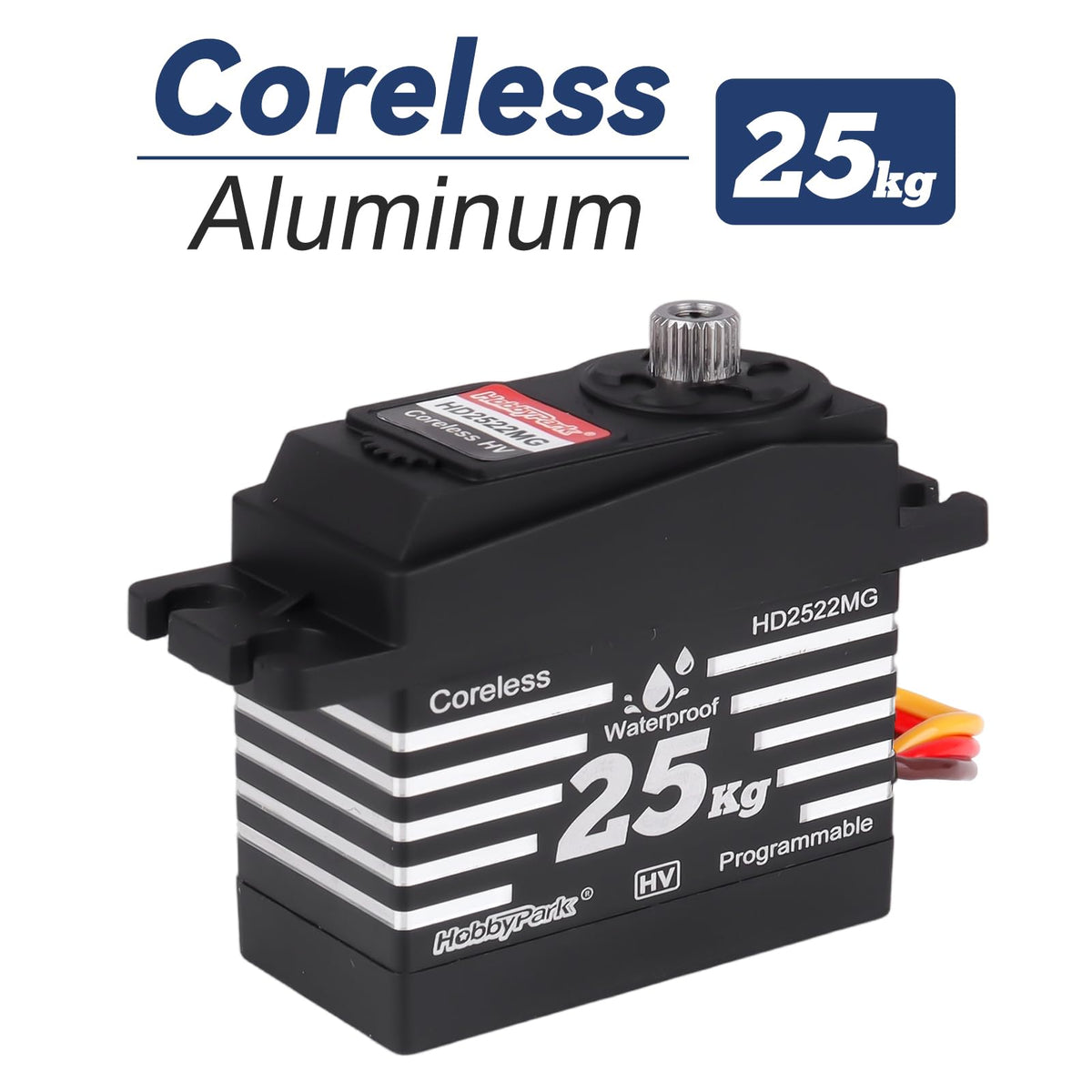 HobbyPark digital servo with programmable control for custom calibration.