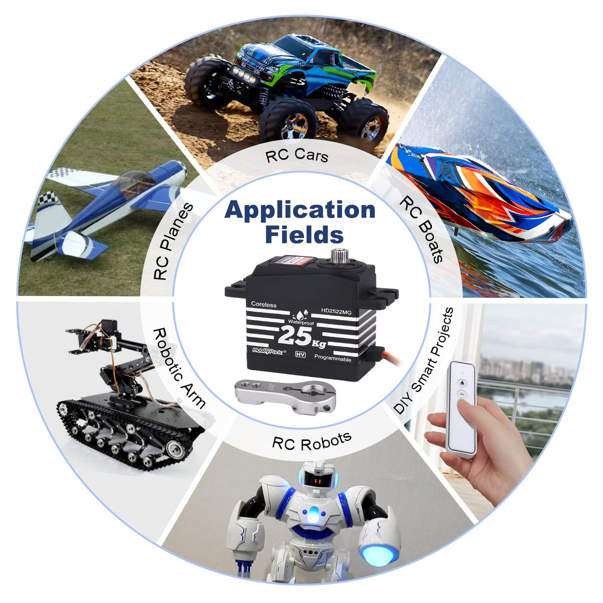 HobbyPark metal gear construction for long-lasting RC reliability.
