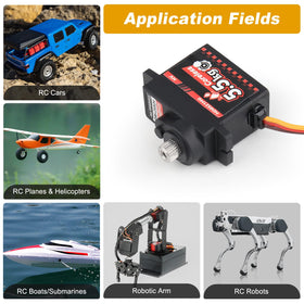 RC crawler steering powered by HobbyPark servo in rough terrain.