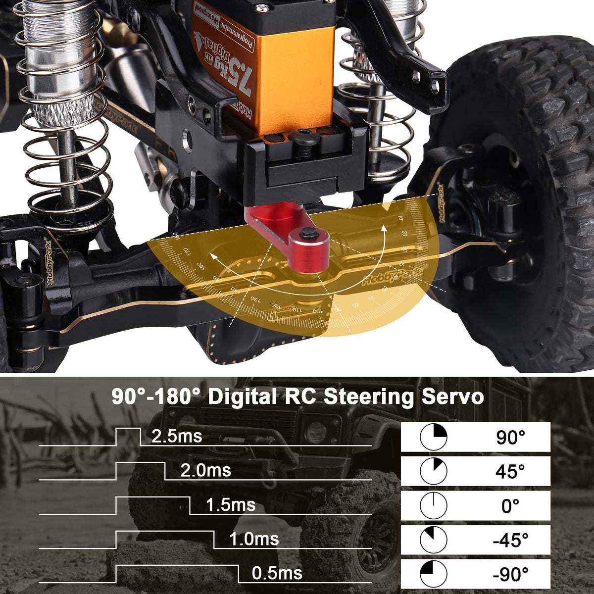 HobbyPark robust metal gears deliver durable performance in tough RC tasks.