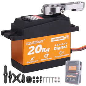HobbyPark waterproof servo outer casing protecting internals for outdoor use.