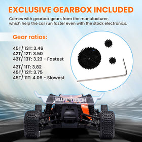 HOBBYPLUS Speck B 1/24 RC buggy with reinforced front tower for reliability.